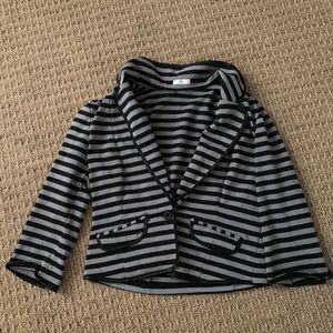 Stripe cotton blazer